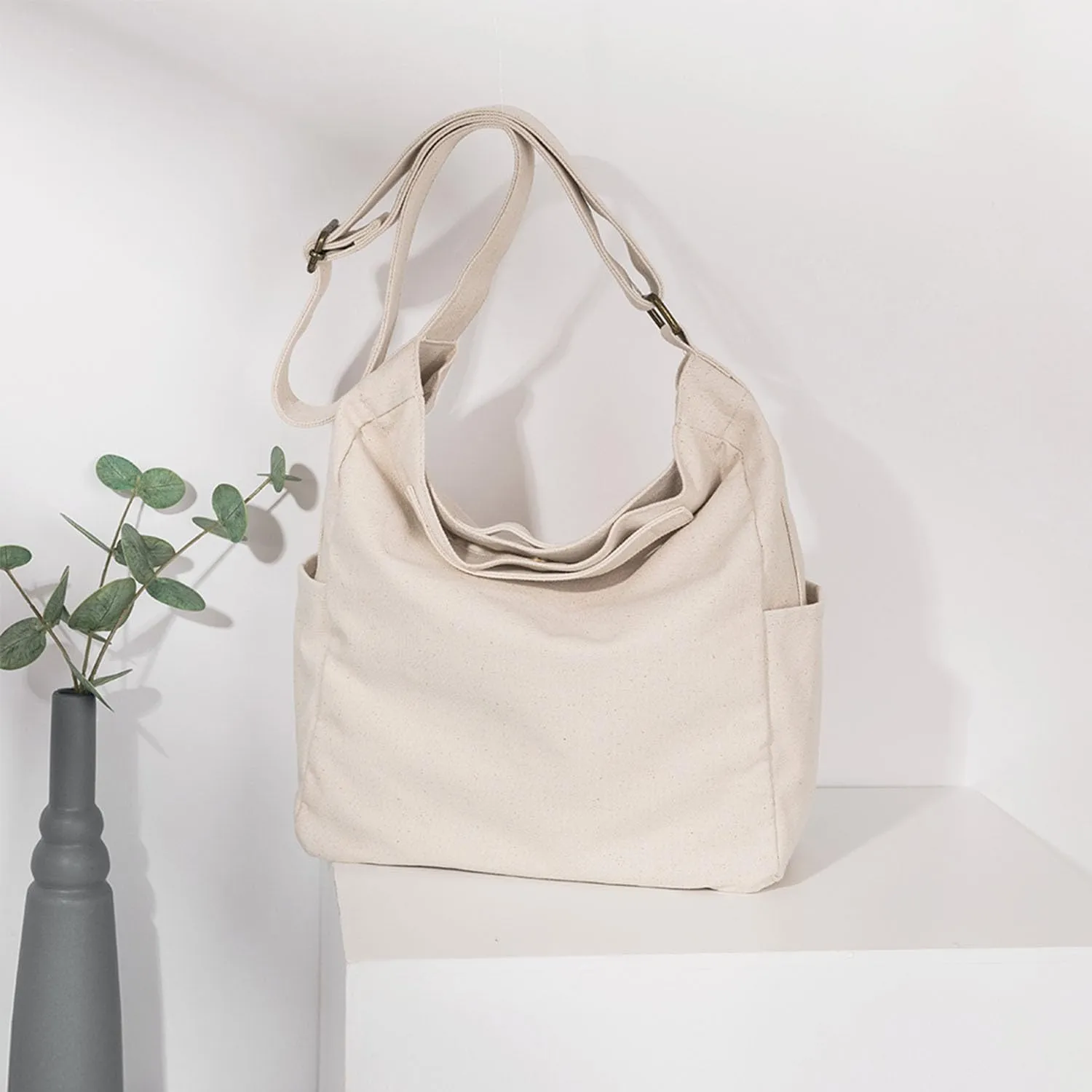 Student cotton cloth bag 2020 new all-match canvas messenger bag simple lazy style shoulder bag