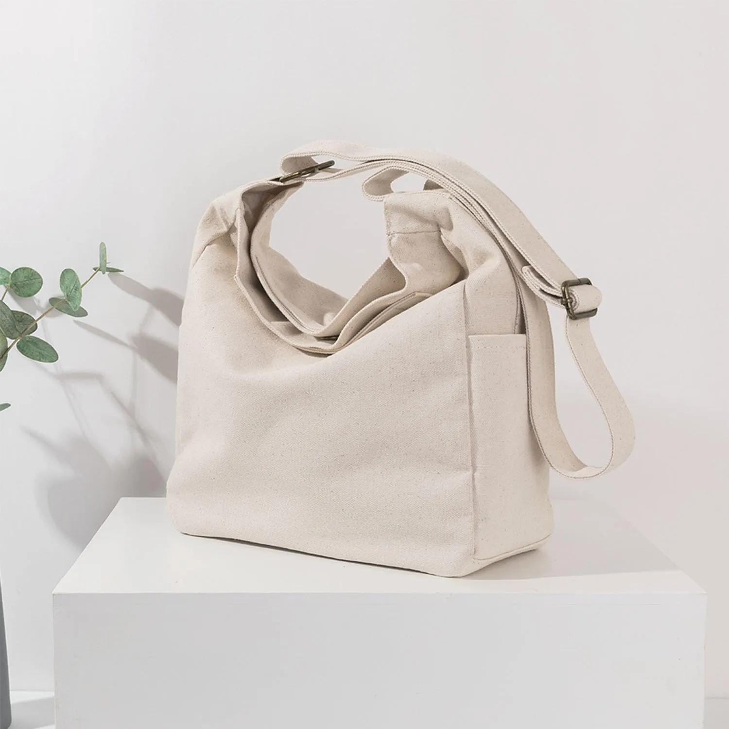 Student cotton cloth bag 2020 new all-match canvas messenger bag simple lazy style shoulder bag