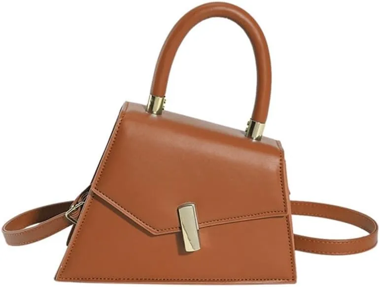 Stylish Solid Color Lock Buckle Handbag Fashionable PU Bag Minimalists Handbag Fashion Bags Show Your Person Charm