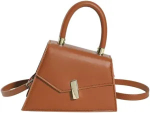 Stylish Solid Color Lock Buckle Handbag Fashionable PU Bag Minimalists Handbag Fashion Bags Show Your Person Charm