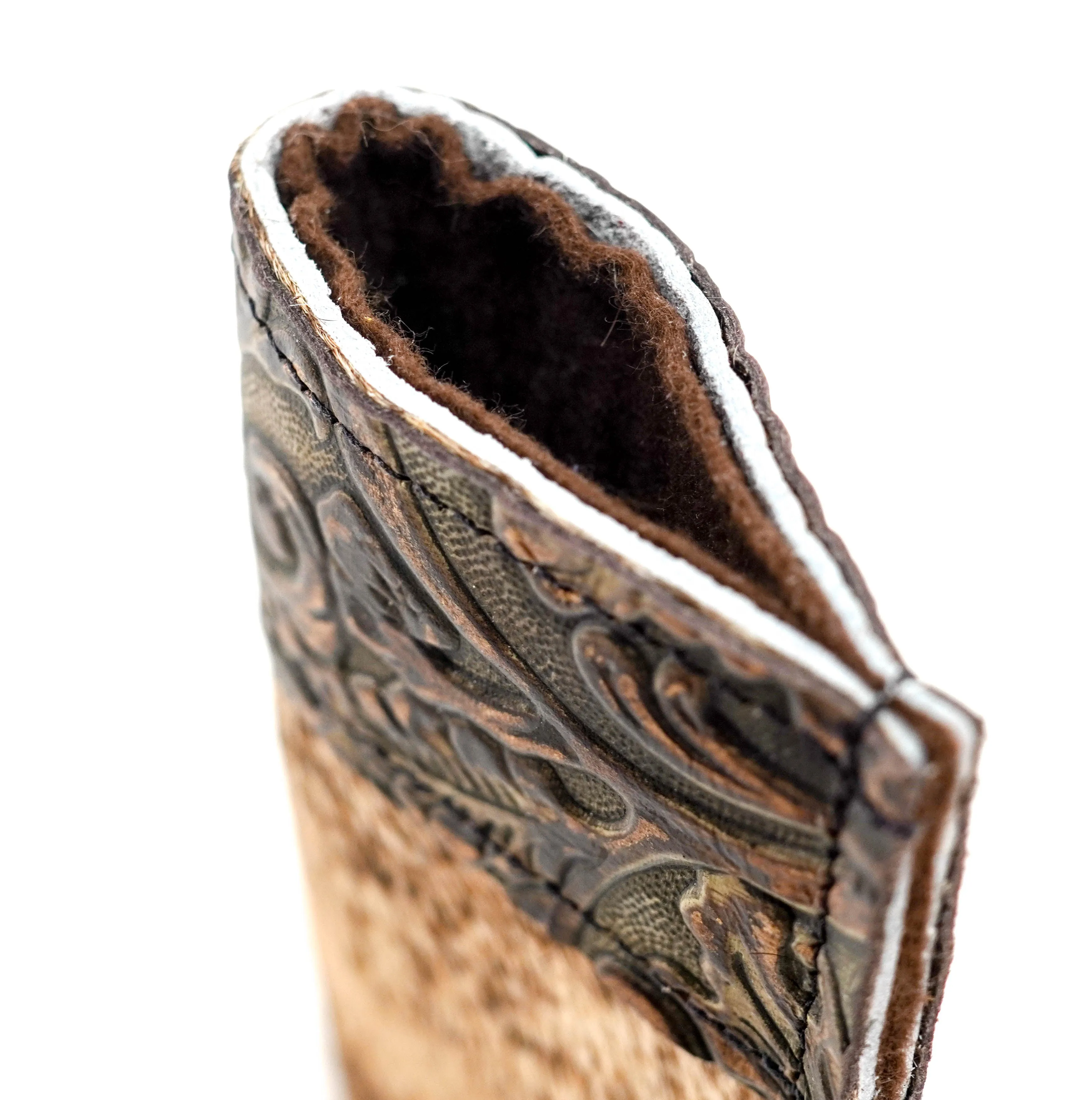Sunglass Case - Brindle w/ Gilded Tool