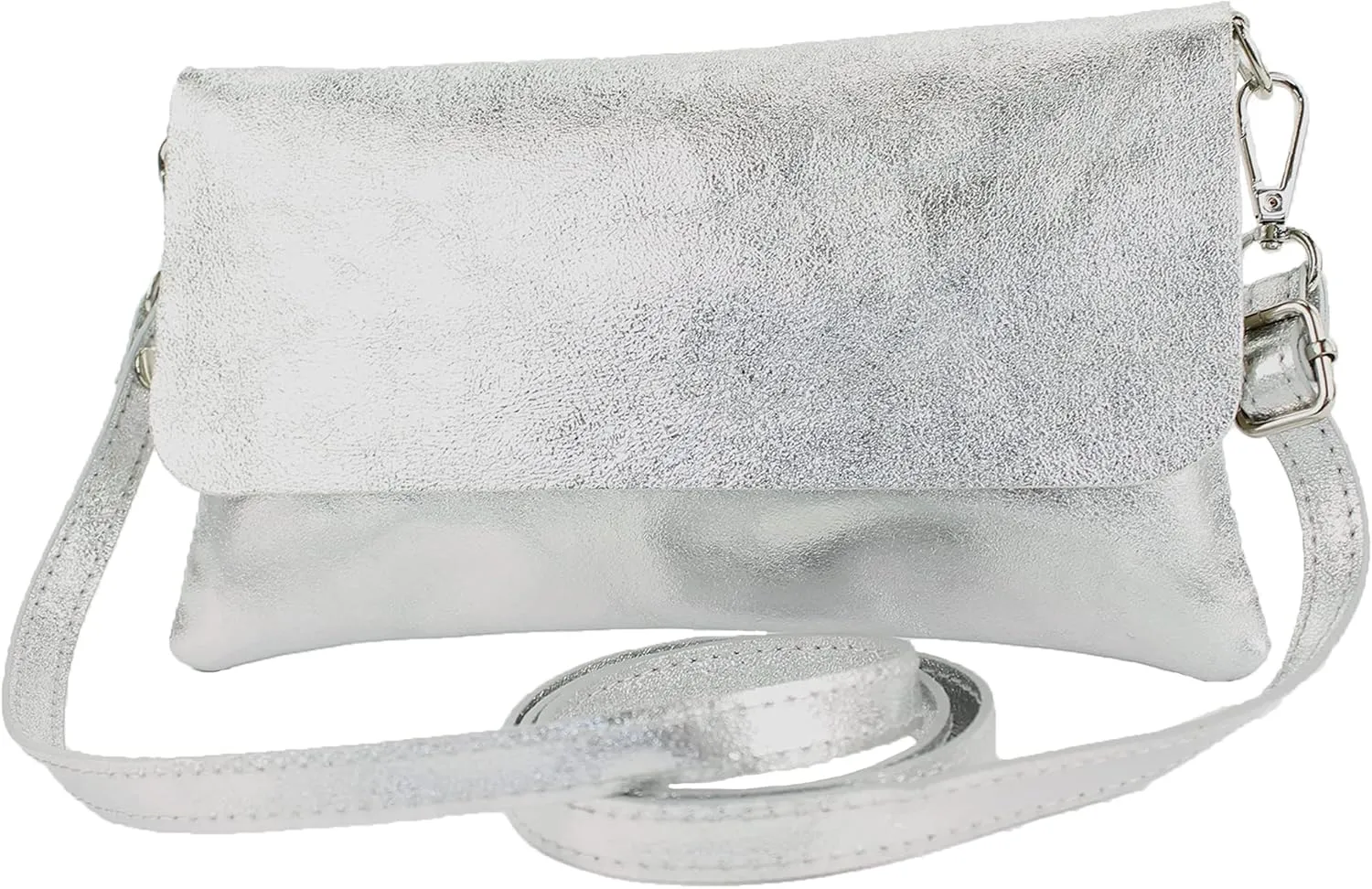 T226 - Italian leather clutch shoulder bag small