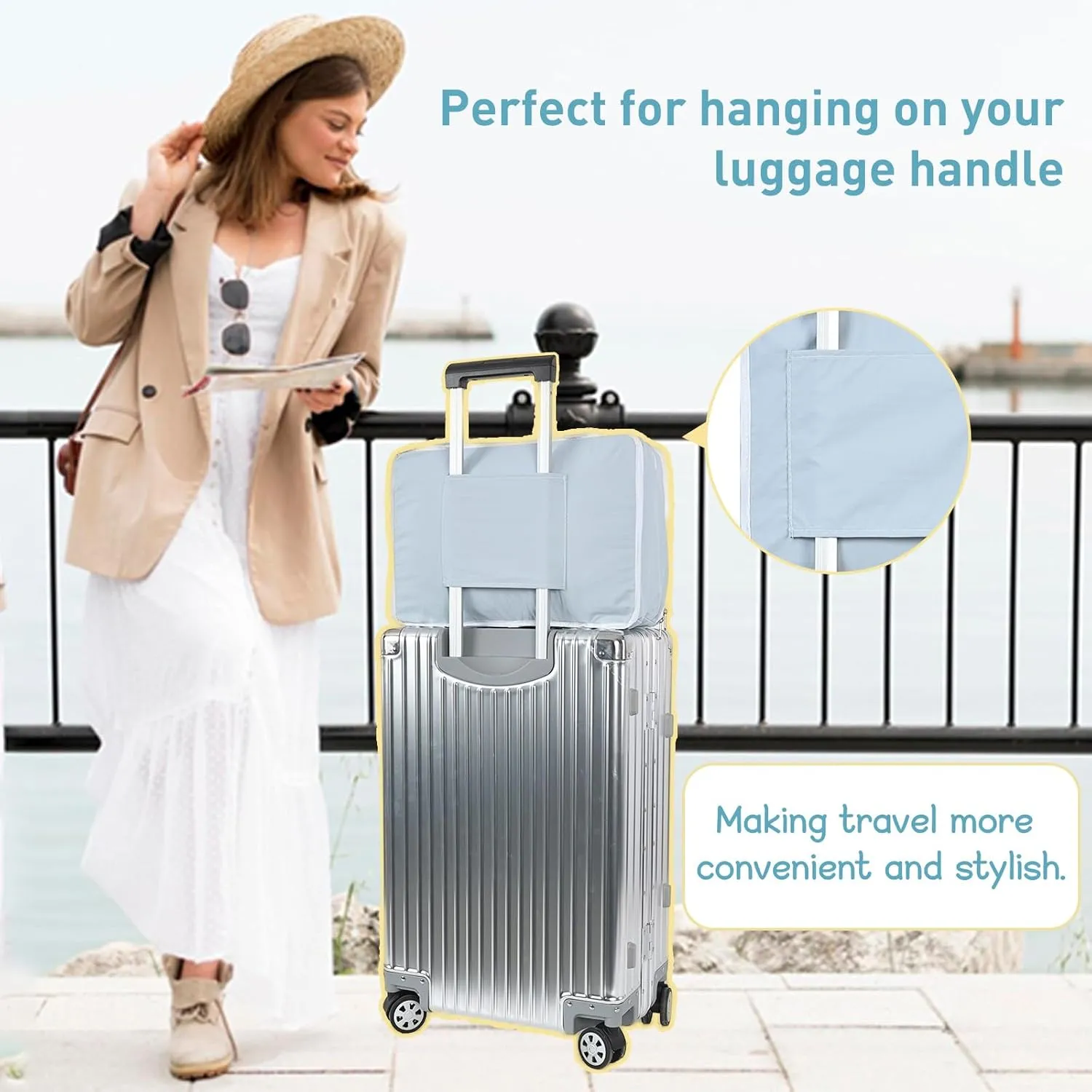 TABITORA Portable Hanging Travel Shelves Bag Packing Cube Organizer Suitcase Storage Large Capacity