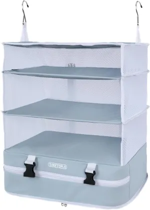 TABITORA Portable Hanging Travel Shelves Bag Packing Cube Organizer Suitcase Storage Large Capacity