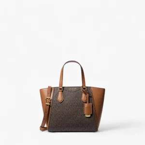 Taryn Small Signature Logo And Leather Convertible Crossbody Bag