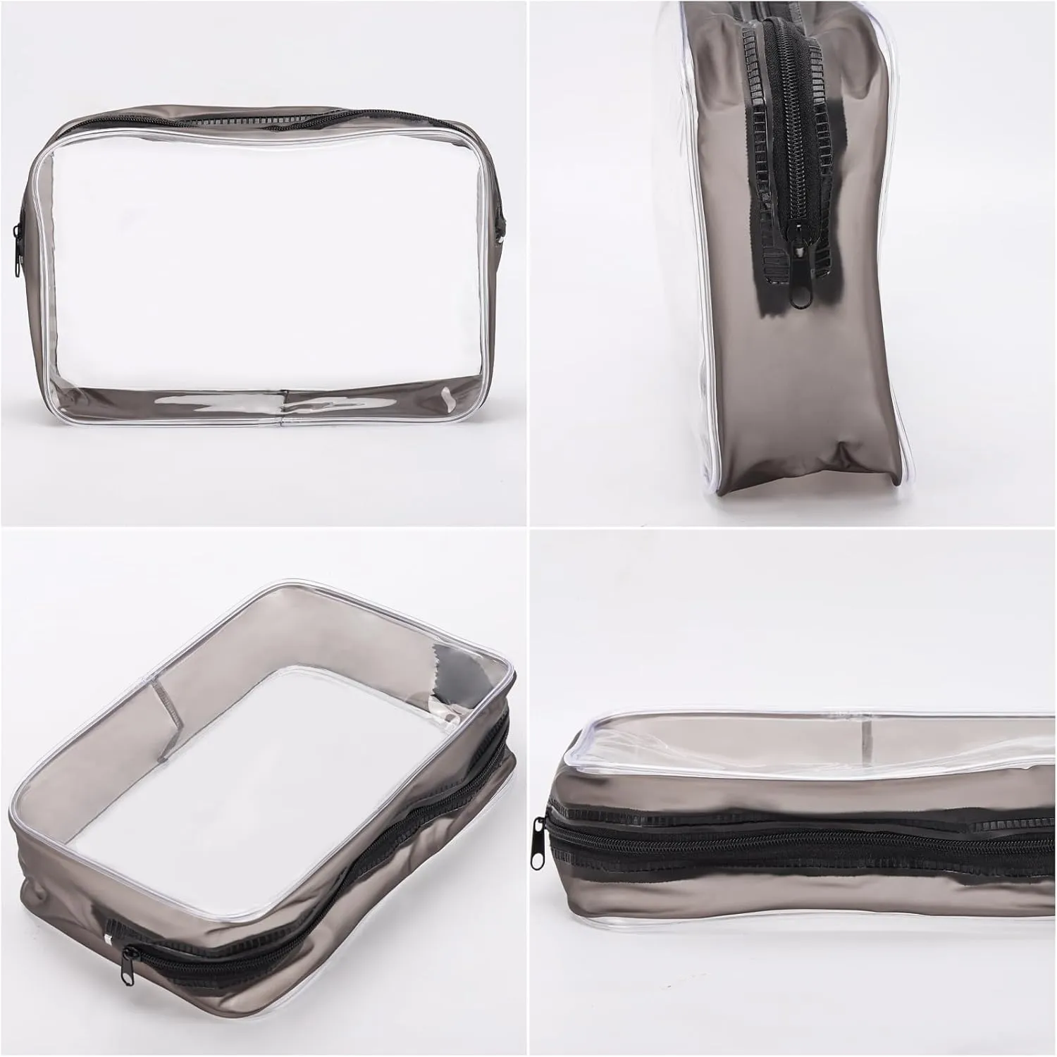 Tbestmax 10 Pack Clear Cosmetic Bags Makeup Bags Portable Waterproof TSA Approved Travel Toiletry Bags Organizer