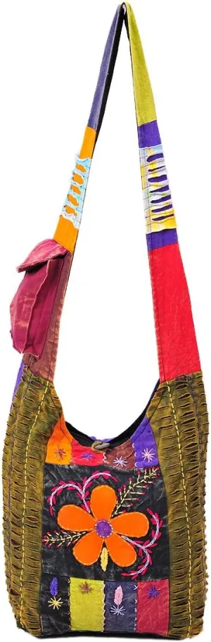 THE COLLECTION ROYAL Hobo Crossbody Bags for Women, Boho Purse, Boho Bag | Hippie Bag, Indie Tote Bag, Cloth Purse for Women