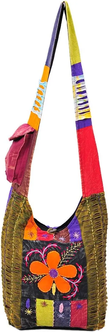 THE COLLECTION ROYAL Hobo Crossbody Bags for Women, Boho Purse, Boho Bag | Hippie Bag, Indie Tote Bag, Cloth Purse for Women