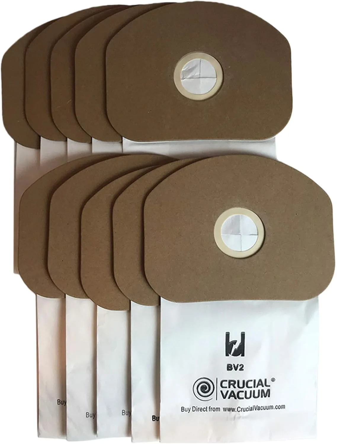 Think Crucial Replacement Vacuum Bag – Compatible with Eureka Part # 62370, B352-2500 – Fits Models SC412 – Fits Models Eureka BV-2, Sanitaire, Backpack, Carpet Pro, Piranha, Tornado – Bulk (10 Pack)