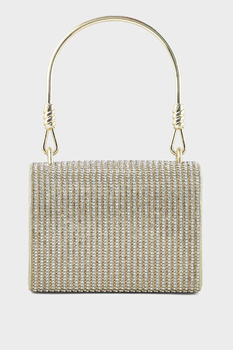 Top Handle Hand Bags BH0044-Golden