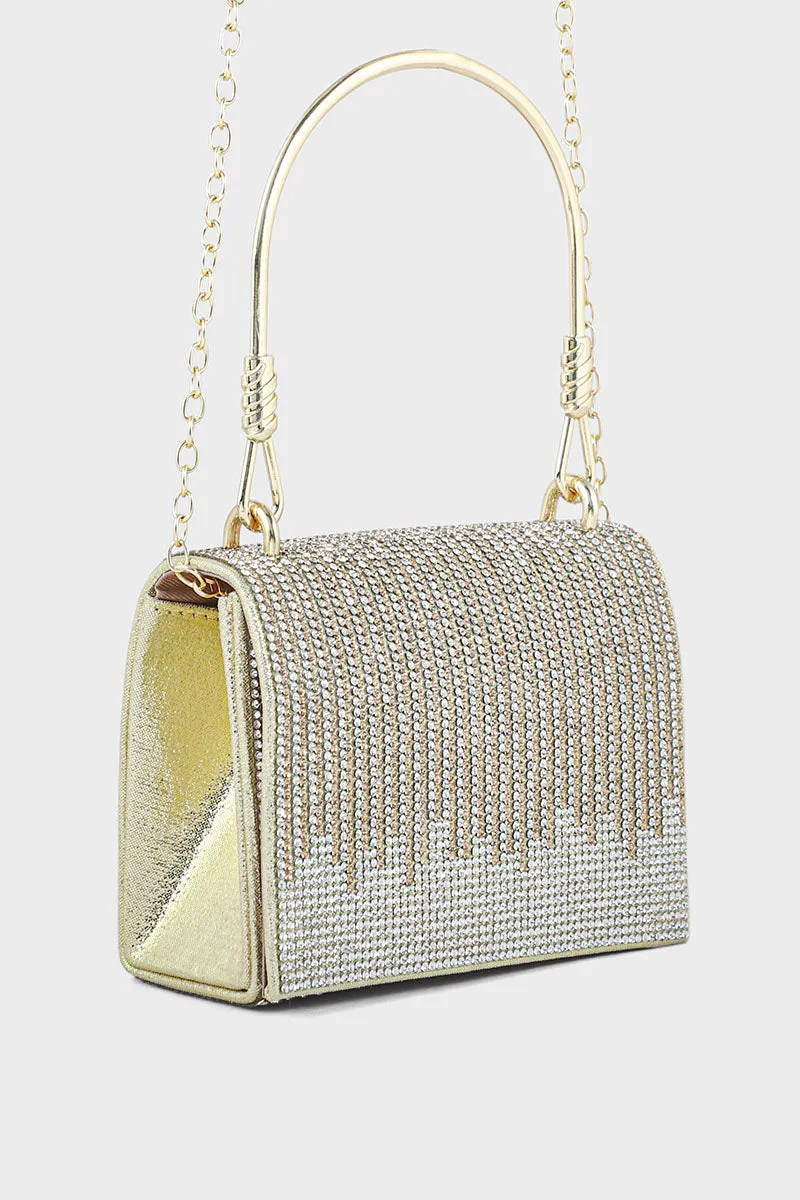 Top Handle Hand Bags BH0044-Golden
