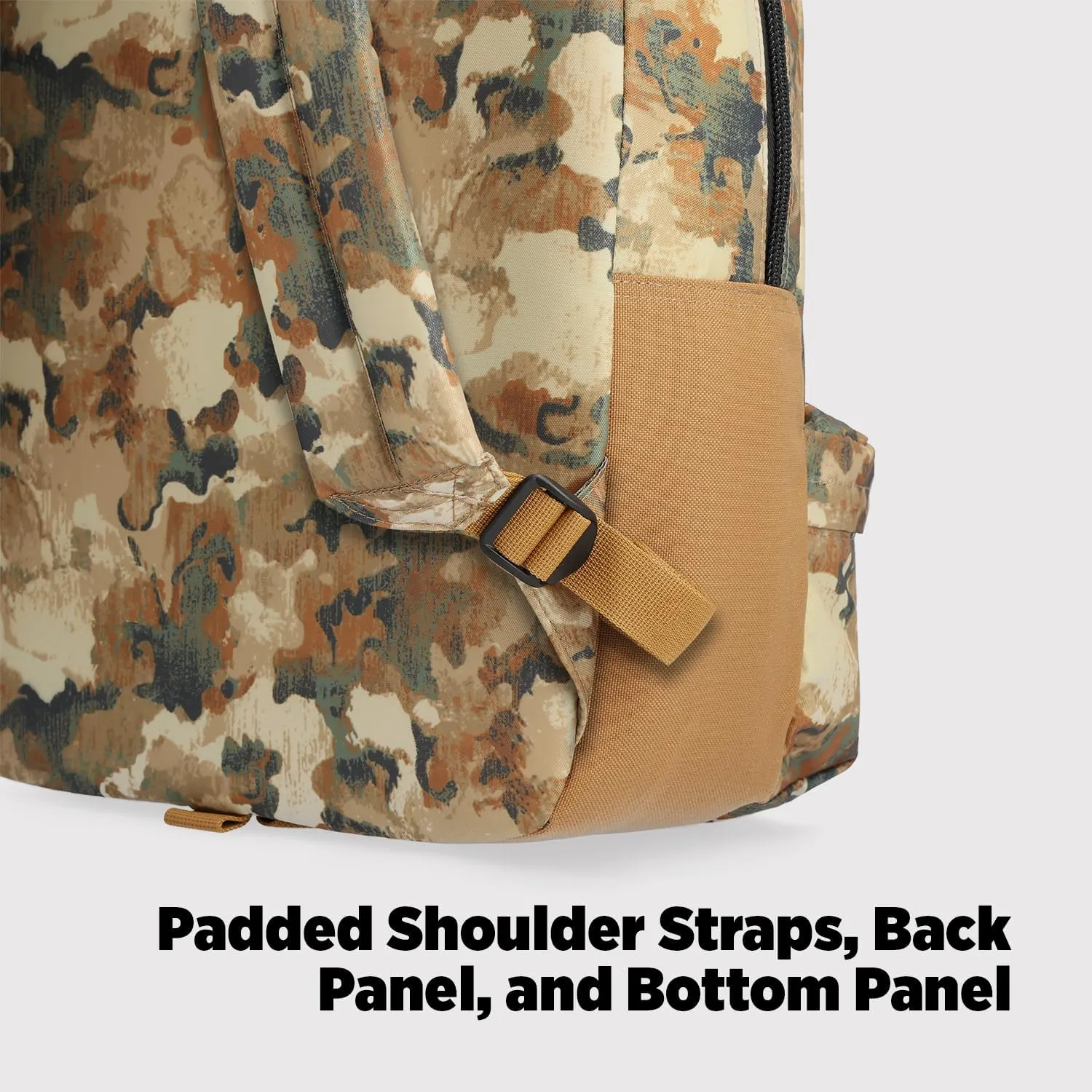 Topo Designs Dash Pack, Lightweight Laptop Backpack, 100% Recycled Materials, Fair Wear   WRAP Certified, 17L (Camo)