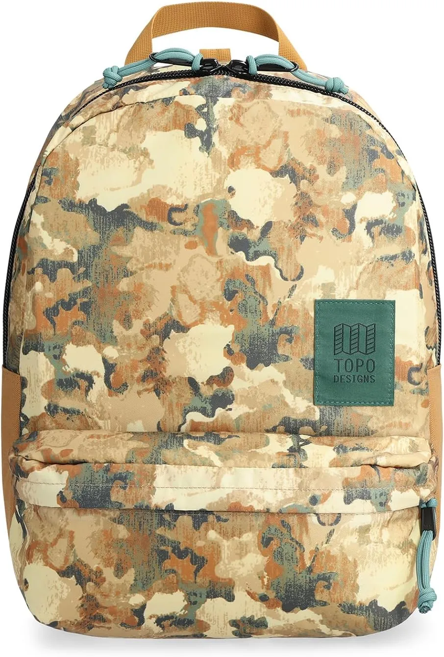 Topo Designs Dash Pack, Lightweight Laptop Backpack, 100% Recycled Materials, Fair Wear   WRAP Certified, 17L (Camo)