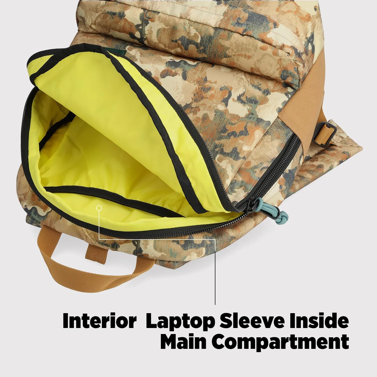 Topo Designs Dash Pack, Lightweight Laptop Backpack, 100% Recycled Materials, Fair Wear   WRAP Certified, 17L (Camo)