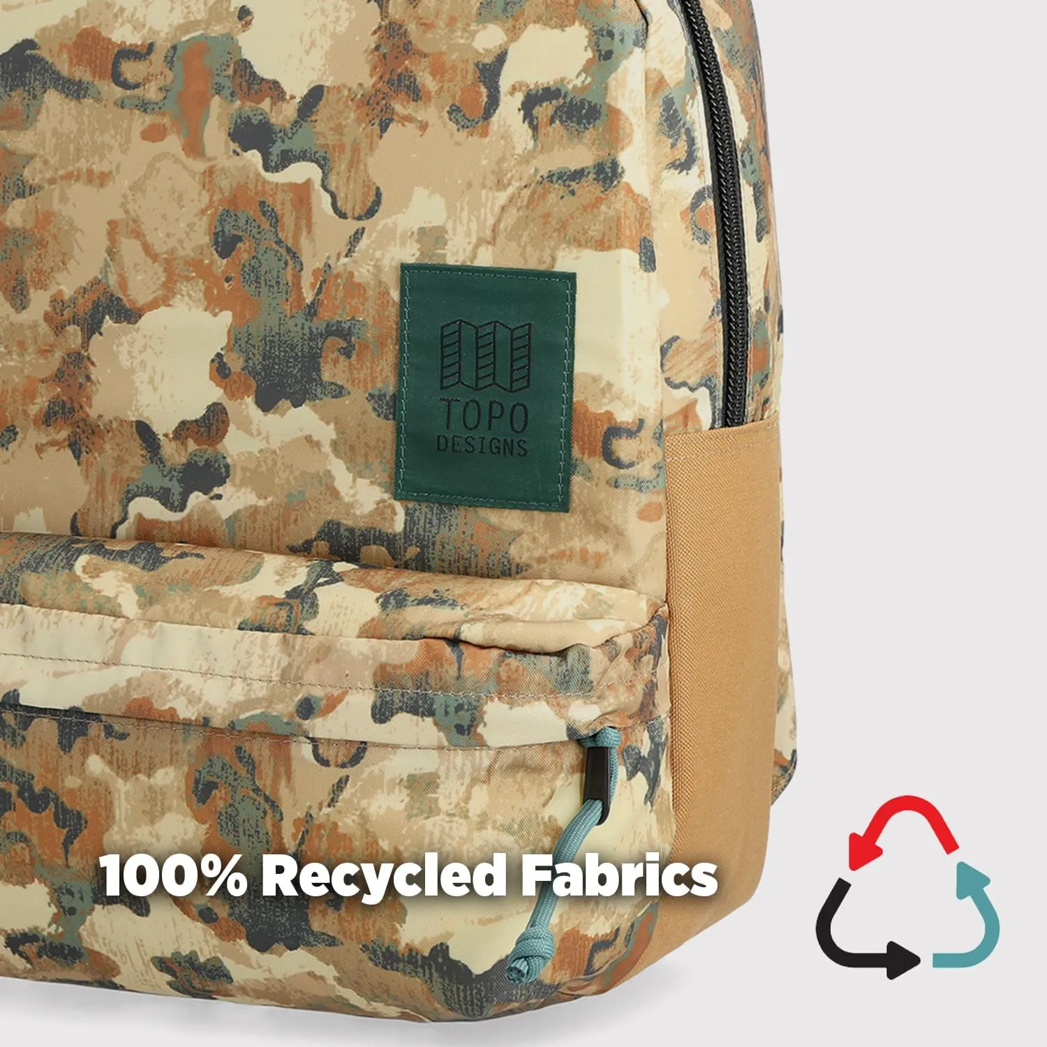 Topo Designs Dash Pack, Lightweight Laptop Backpack, 100% Recycled Materials, Fair Wear   WRAP Certified, 17L (Camo)