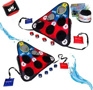 TOSS & ROLL NN' Hole Game Set | Portable Cornhole Set for Water or Land | Bean Bag Balls Toss Outdoor Games for All Ages | Outdoor, Indoor, Beach, Backyard, Tailgating, Camping Game
