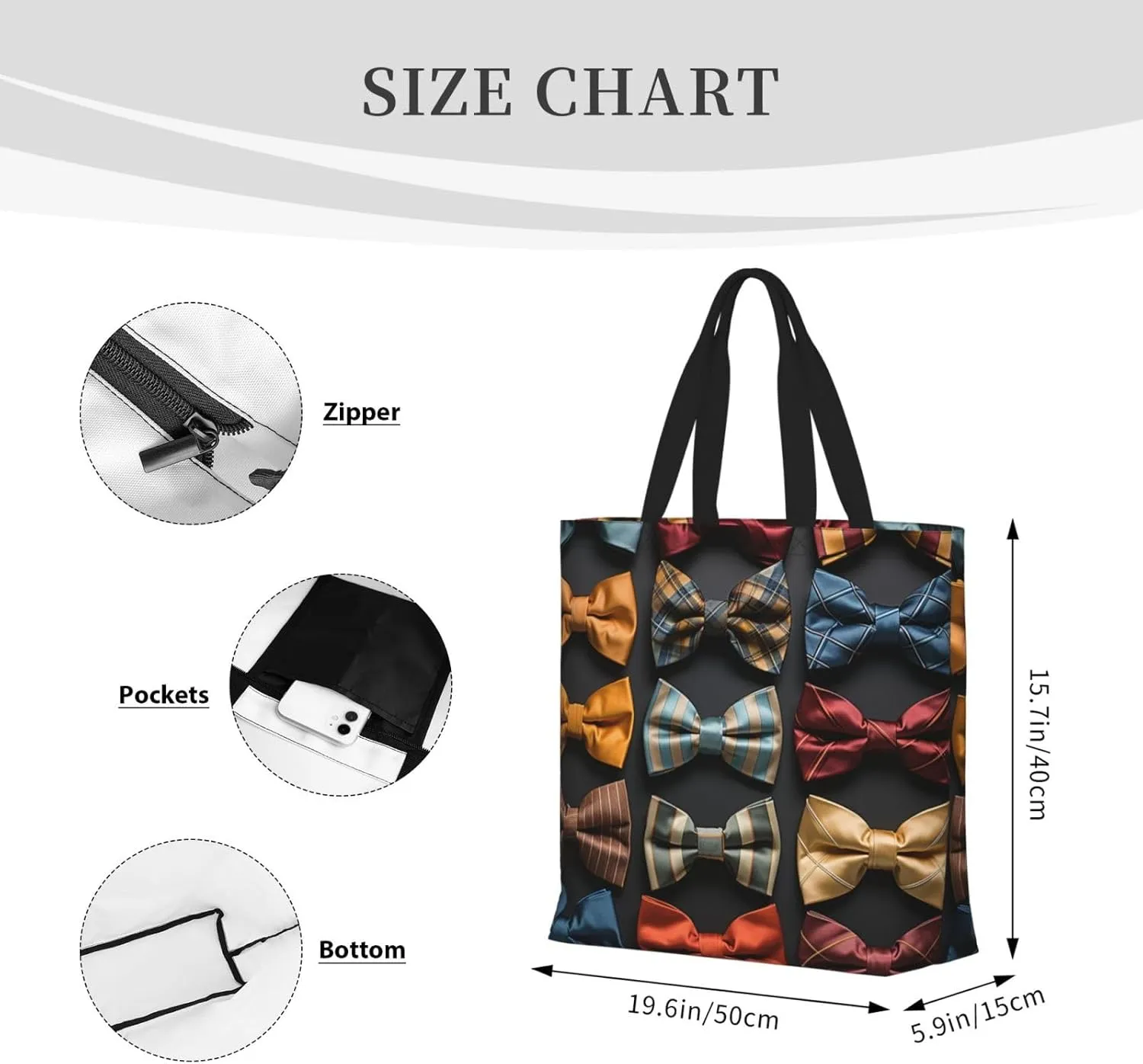 Tote Bag for Women Bold Colors Shoulder Bag with Zipper Handbag Large Capacity Reusable Grocery Bag
