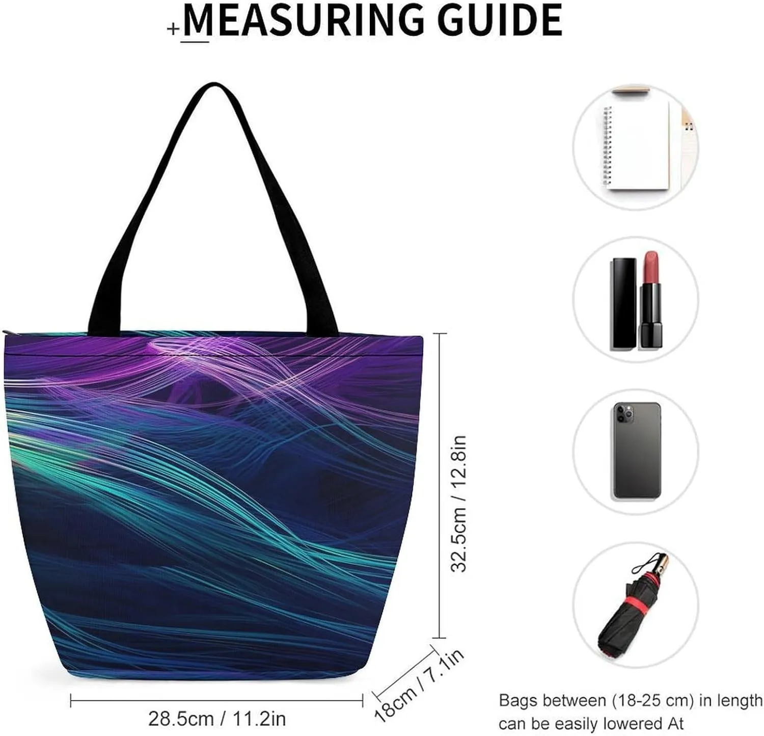 Tote Bag for Women Grocery Bag Flowers Bright Colors Foldable Shopping Bags Reusable Large Tote Bag