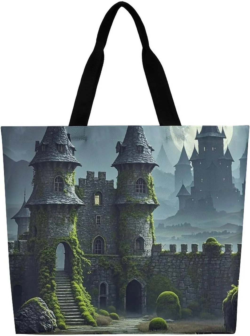 Tote Bag for Women Large Capacity Tote Bags Blue Fruit Pattern Handbag Crossbody Bag Shopping Bags Shoulder Bag