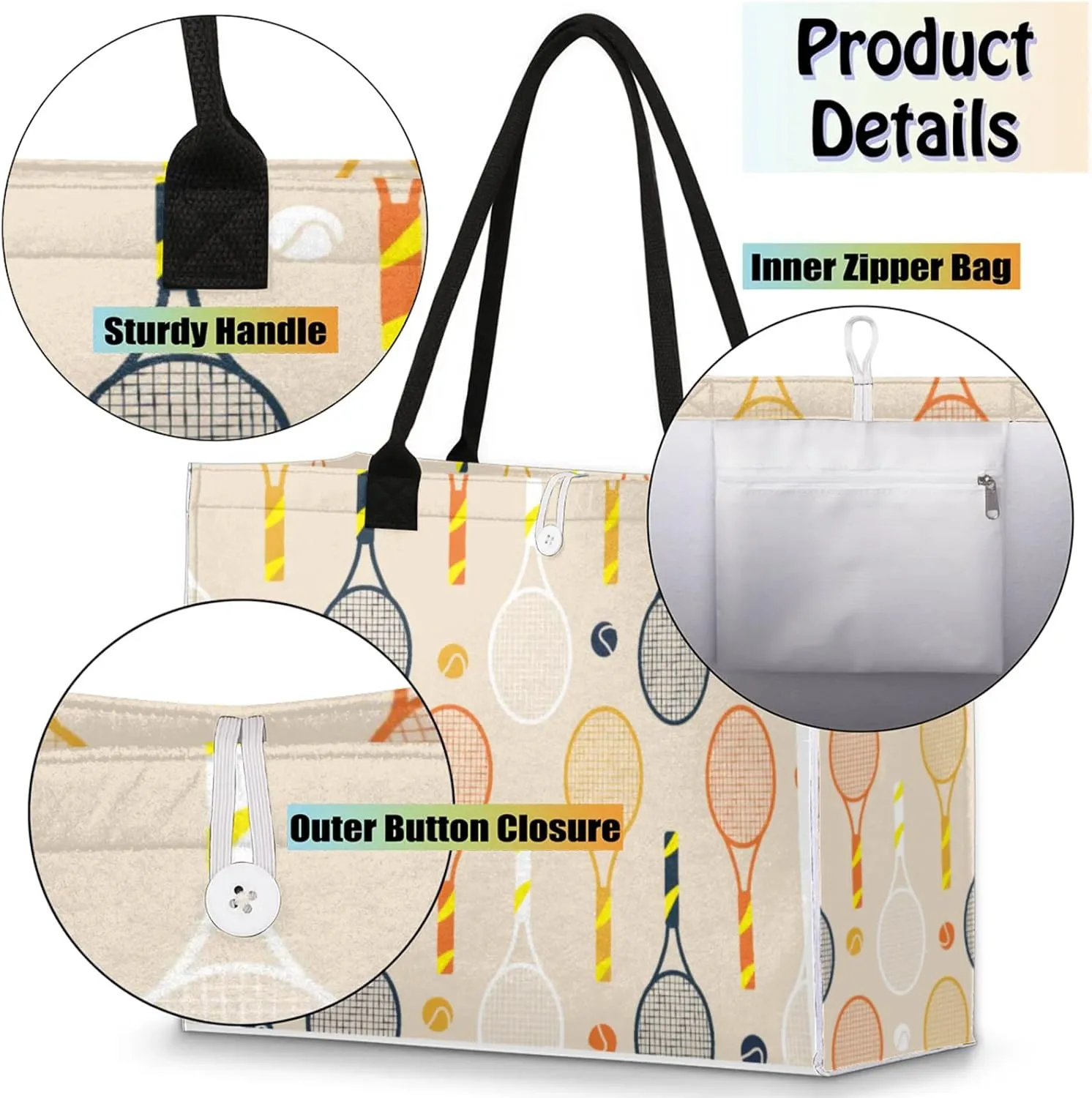 Tote Bag for Women Reusable Canvas Shoulder Bag