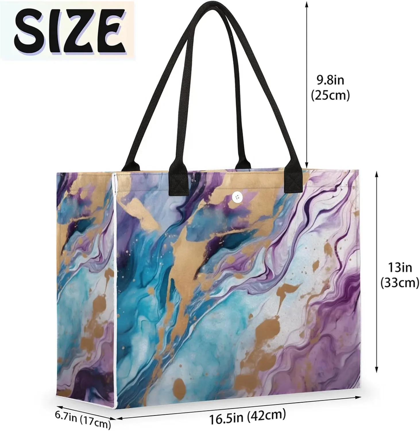 Tote Bag for Women Reusable Canvas Shoulder Bag