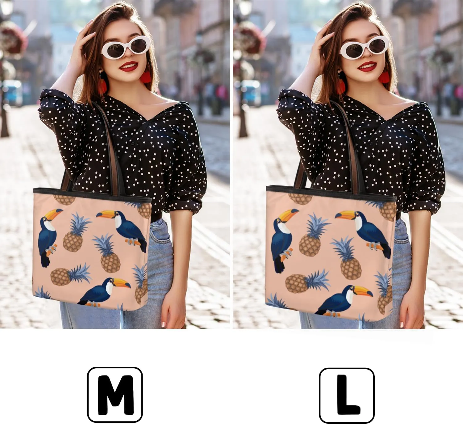 Tote Bag for Women with Zipper Large Capacity Top Handle Casual Shoulder Bag Handbag Reusable Shopping