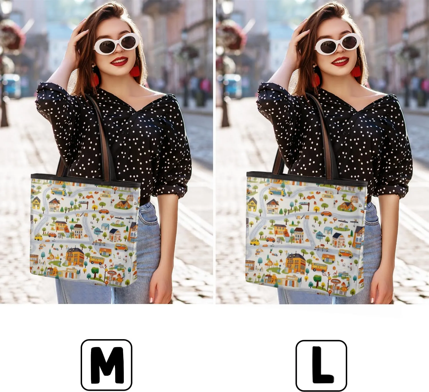 Tote Bag for Women with Zipper Large Capacity Top Handle Casual Shoulder Bag Handbag Reusable Shopping