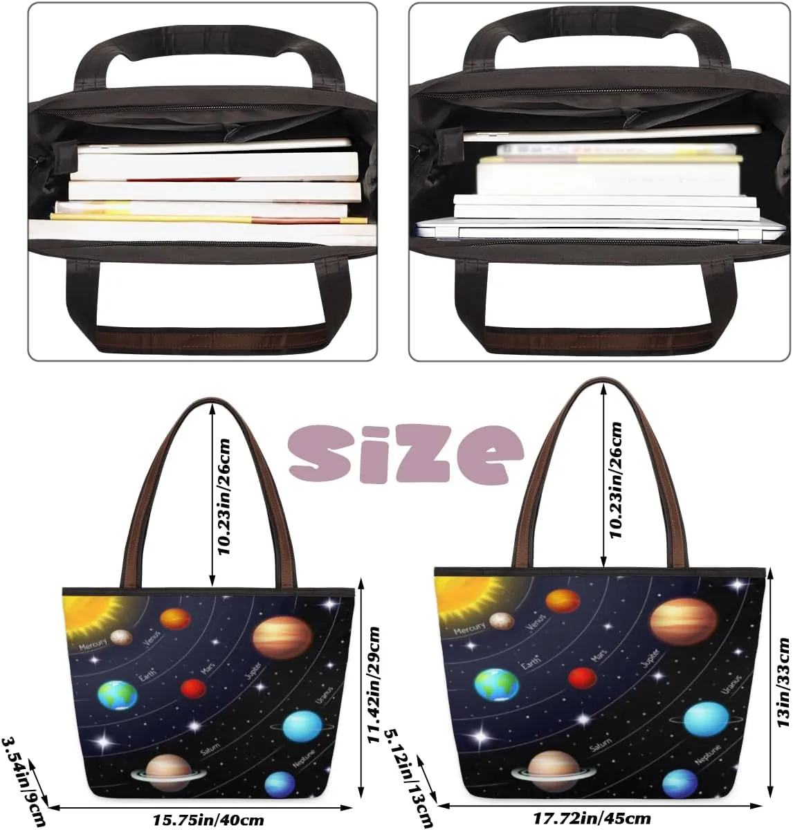 Tote Bag for Women with Zipper Large Capacity Top Handle Casual Shoulder Bag Handbag Reusable Shopping