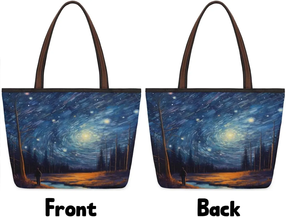 Tote Bag for Women with Zipper Large Capacity Top Handle Casual Shoulder Bag Handbag Reusable Shopping