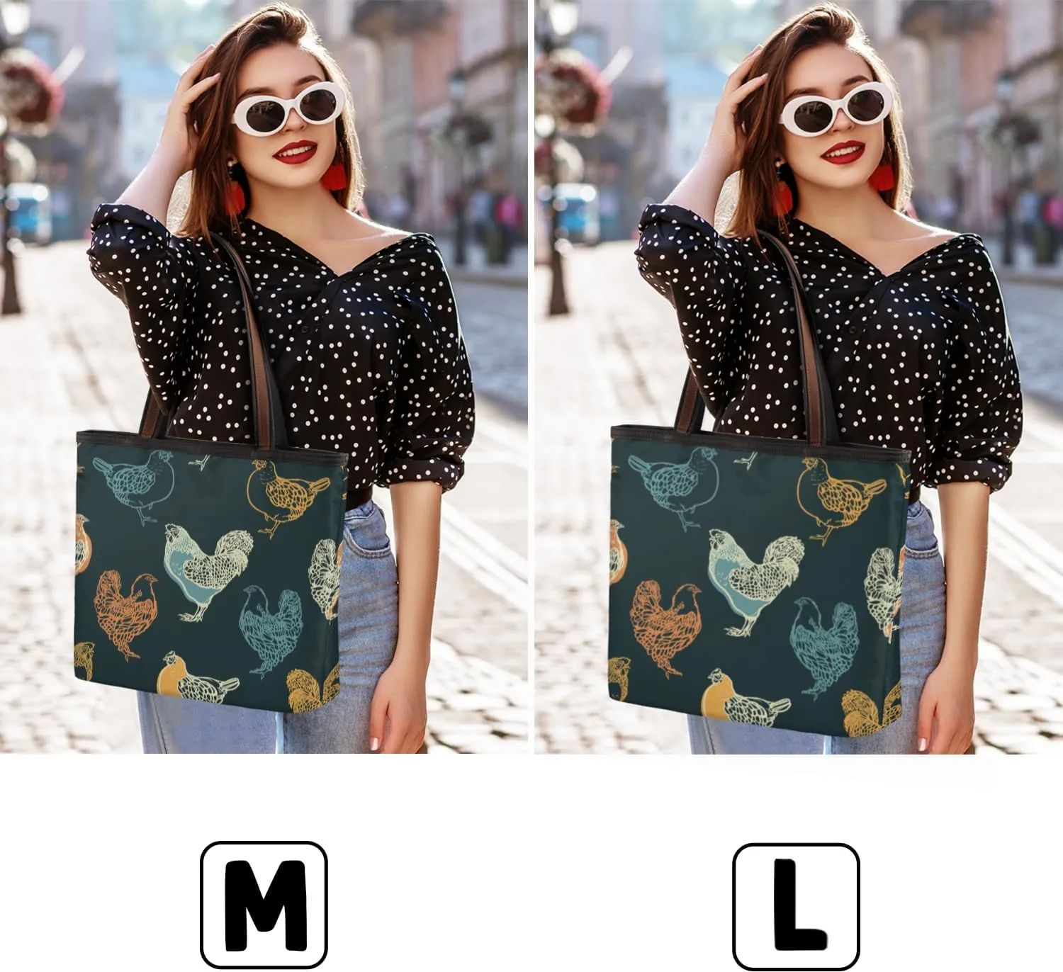 Tote Bag for Women with Zipper Large Capacity Top Handle Casual Shoulder Bag Handbag Reusable Shopping