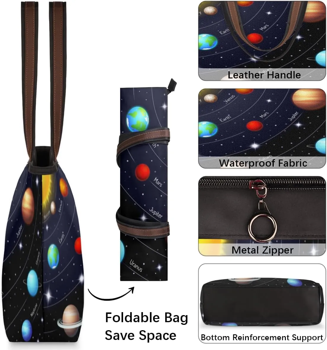 Tote Bag for Women with Zipper Large Capacity Top Handle Casual Shoulder Bag Handbag Reusable Shopping
