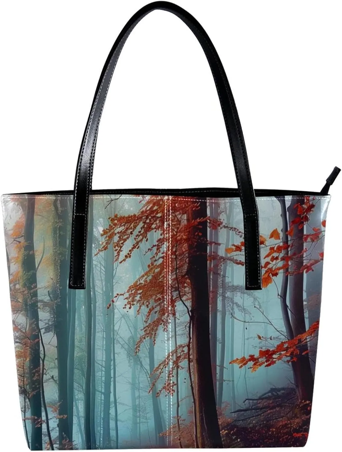 Tote Bag, Large Tote Bags for Women, Women's Tote Handbags, Landscape Autumn Forest Path, Tote Bag for Work
