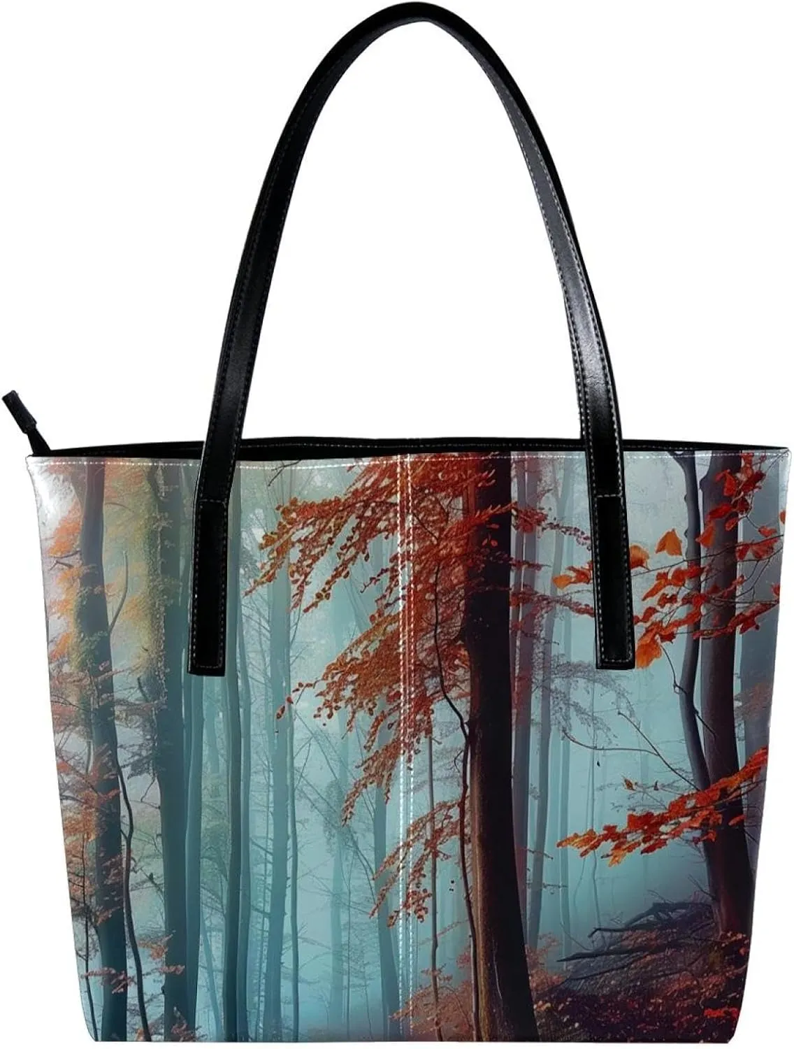 Tote Bag, Large Tote Bags for Women, Women's Tote Handbags, Landscape Autumn Forest Path, Tote Bag for Work