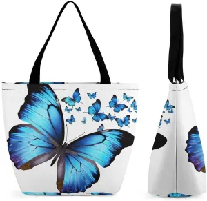 Tote Bag Reusable Grocery Bag Foldable Shopping Bag Extra Large Shoulder Bag Cute Cow Tote Bag for Travel Work