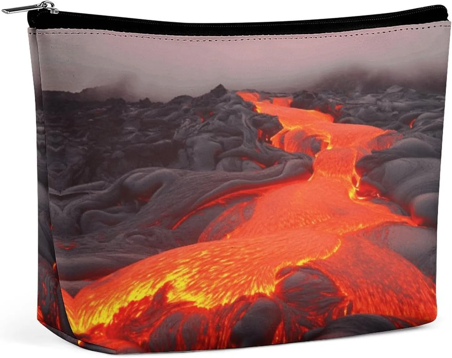 Travel Cosmetic Bag,Red Lava Print Handheld Cosmetic Travel Bag,simple Cosmetic Bag,cosmetic Bag for Purse
