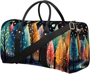 Travel Duffle Bag Colorful Trees Gym Bags for Men Women Travel Duffel Bags with Adjustable Shoulder Strap Carry On Weekender Bag