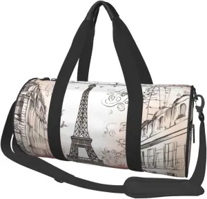 Travel Duffle Bag French Paris Tour Eiffel Tower Weekender Bags For Women Large Capacity Travel Overnight Bags Foldable Carry On Tote Bags Lightweight Sport Gym Bag For Travel/Gift