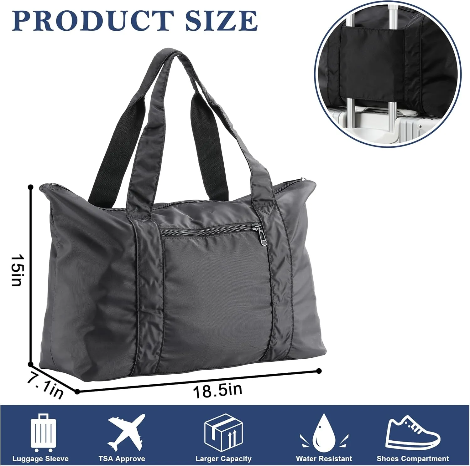 Travel Duffle Bags Packable Luggage Bag Lightweight Tote Bag