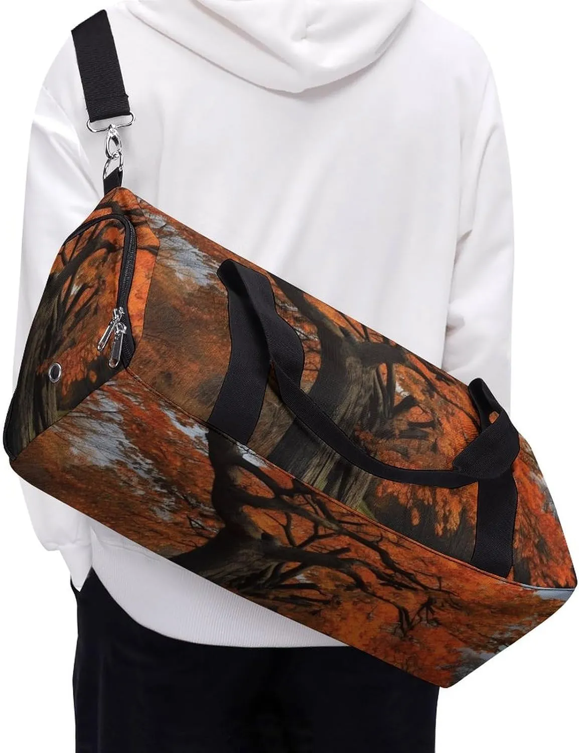 Tree in The Fall Sports Gym Bag Carry on Holdalls for Men Small Duffel Bags for Women with Shoe Compartment