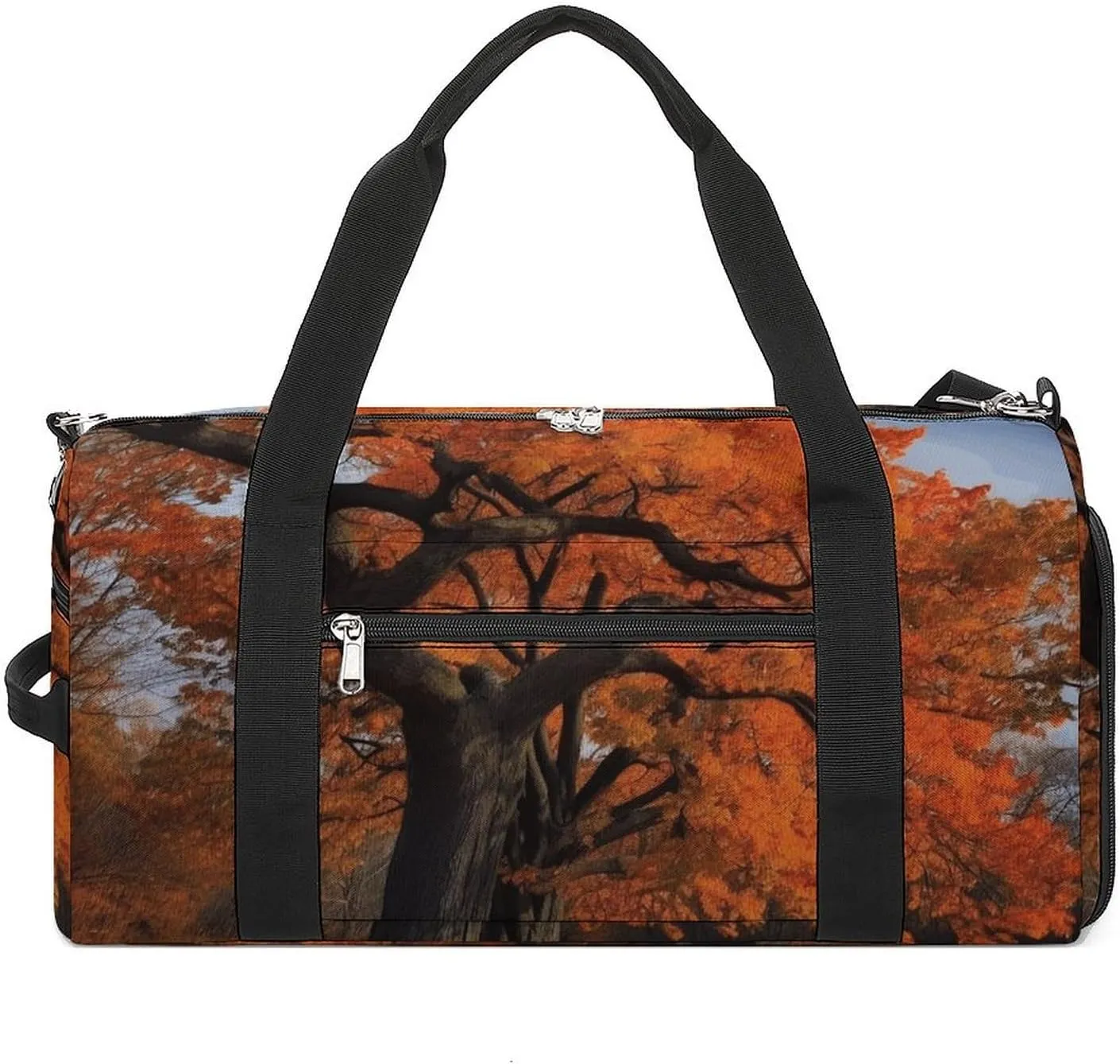 Tree in The Fall Sports Gym Bag Carry on Holdalls for Men Small Duffel Bags for Women with Shoe Compartment