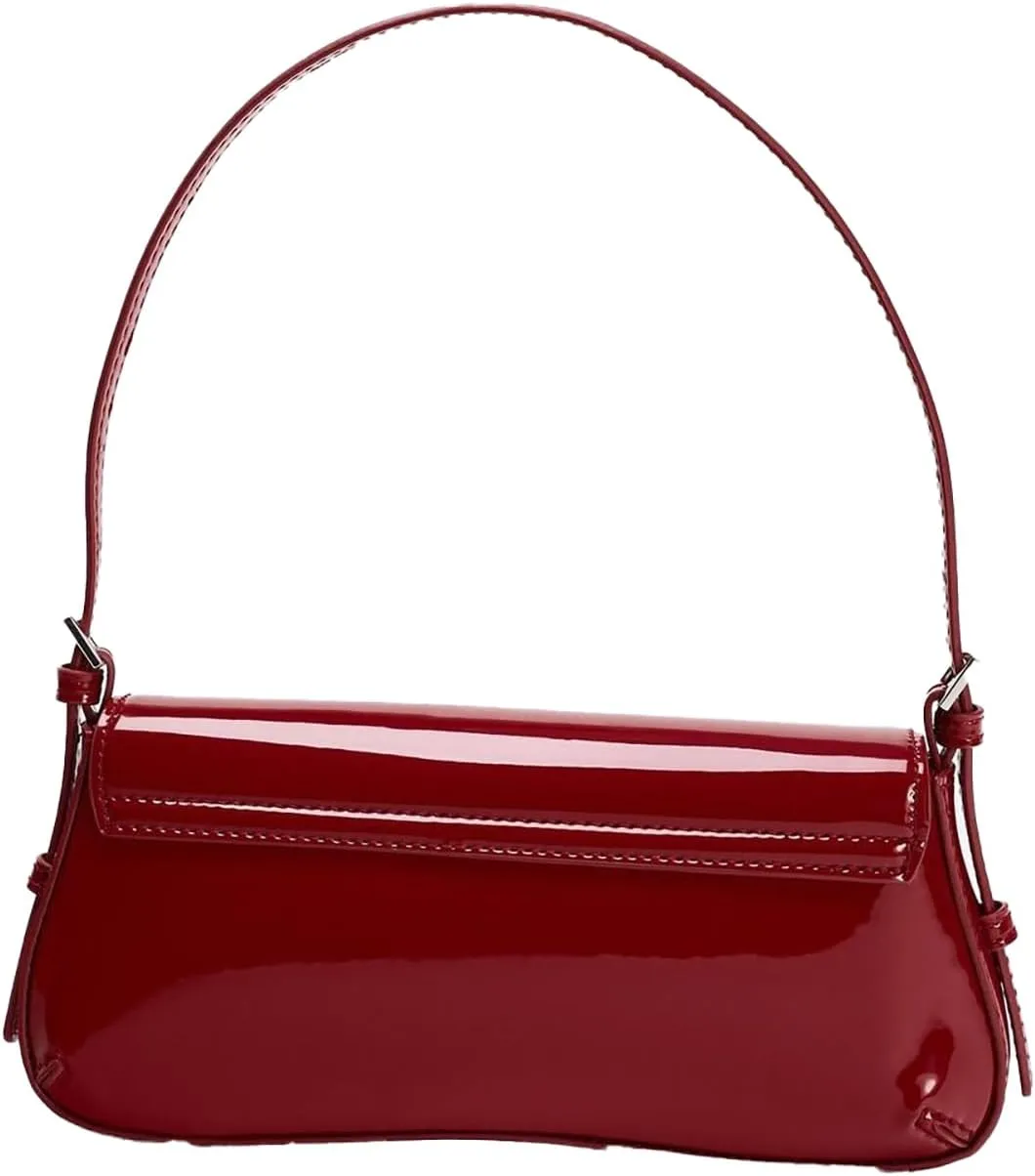 Trendy Vintage Underarm Bag Shoulder Bag Satchel Commute Tote Handbag Flap Underarm Shoulder Bags for Women
