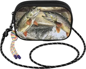Trouts Jump Water Small Crossbody Bags for Women Cell Phone Purses Women's Shoulder Handbag Wallet Purse