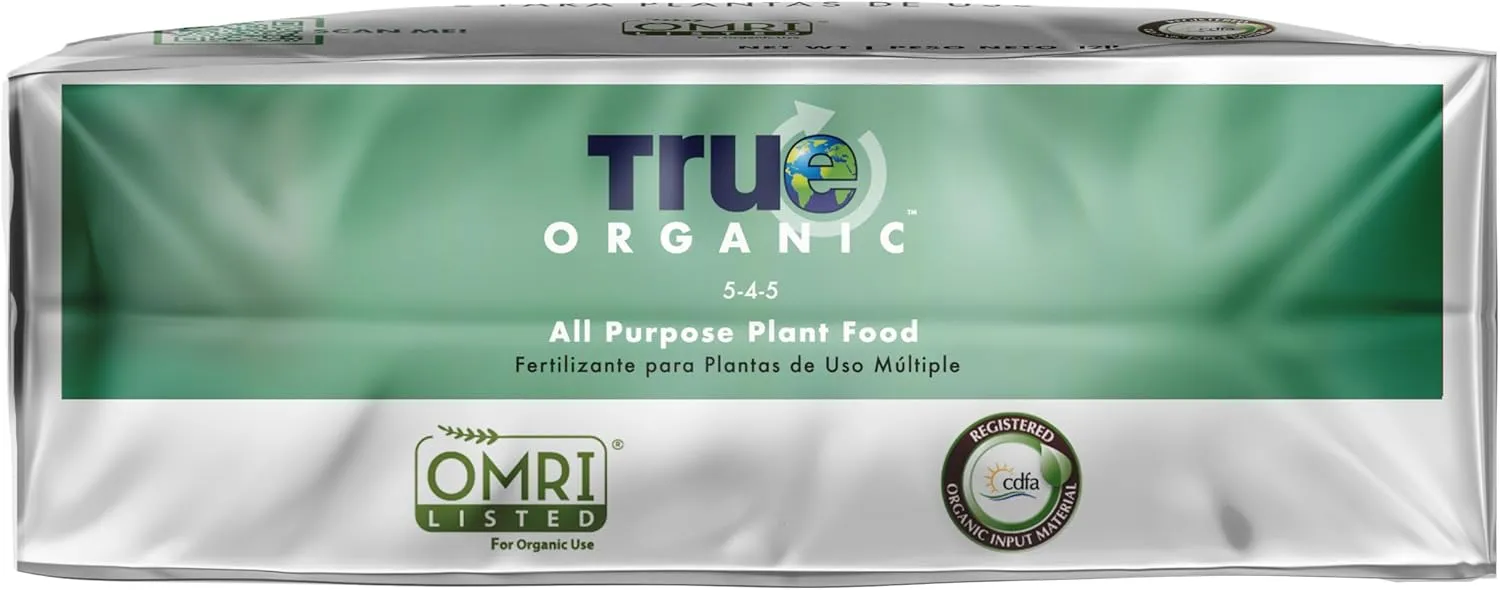 True Organic All Purpose Plant Food – Organic Fertilizer for Fruits, Vegetables, Flowers, and Herbs – 8lb Bag Covers 174 sq. ft.