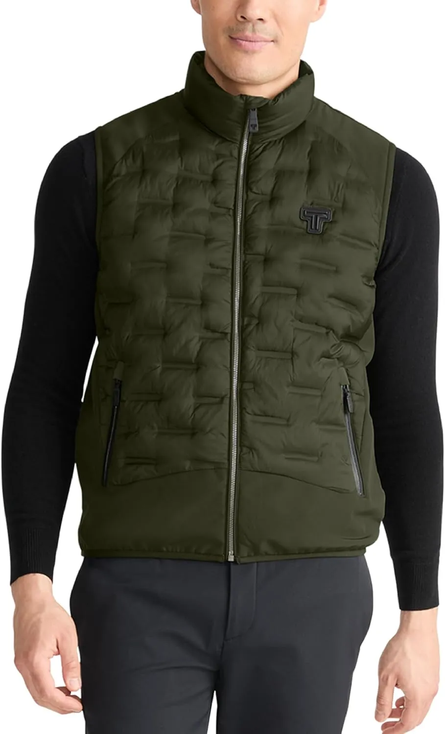 TUMI Men's Heat Seal Quilted Midweight PrimaLoft-Filled Vest - Sleek Men's Outerwear - Warm Nylon Vest
