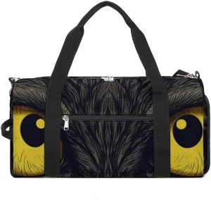 Two Yellow Eyes Sports Gym Bag Carry on Holdalls for Men Small Duffel Bags for Women with Shoe Compartment