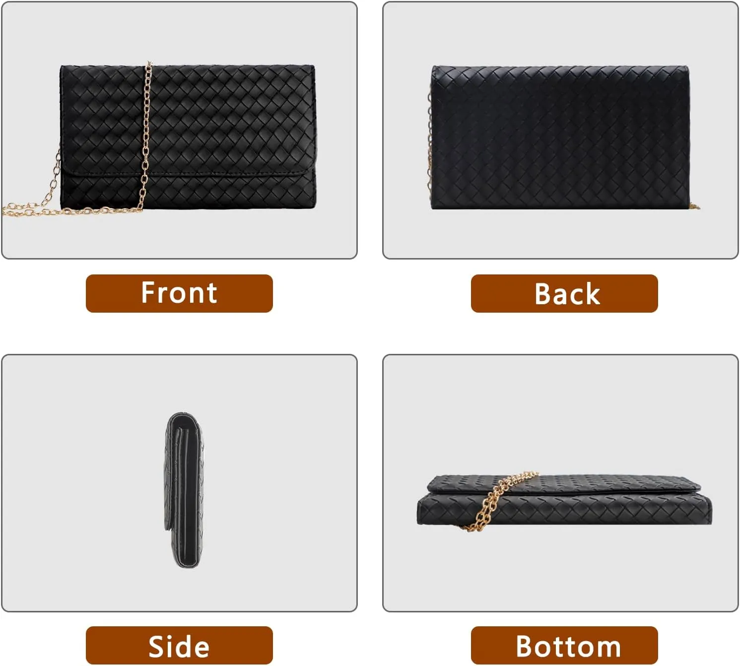 U U Crossbody Bags for Women, Handbags Cell Phone Wallet Small Purse with Credit Card Slots and Removebale Chain