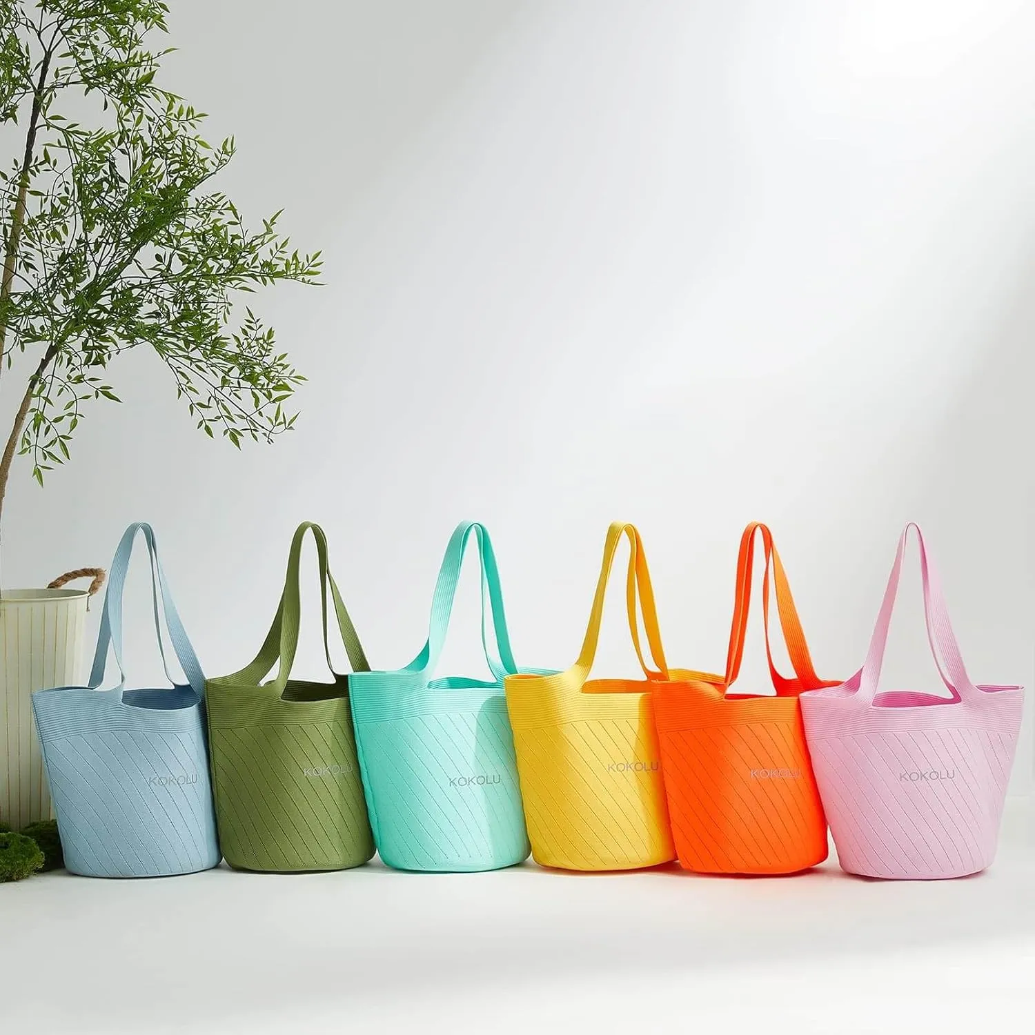 Ultra Lightweight Tote Bag For Women (18.7” x 8.5”) - Upcycled Flexible Machine Washable Shopping Tote Bag For Women