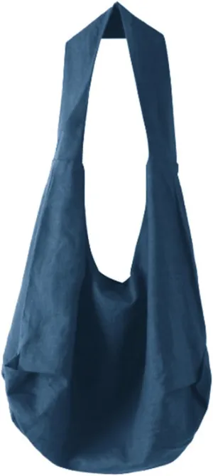 Unisex Sling Crossbody Linen Bags Large Shoulder Shopping Hobo Bag Handbag Top Zip Bags Handmade Messenger Bag Wallet