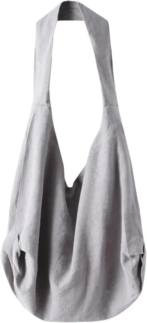 Unisex Sling Crossbody Linen Bags Large Shoulder Shopping Hobo Bag Handbag Top Zip Bags Handmade Messenger Bag Wallet