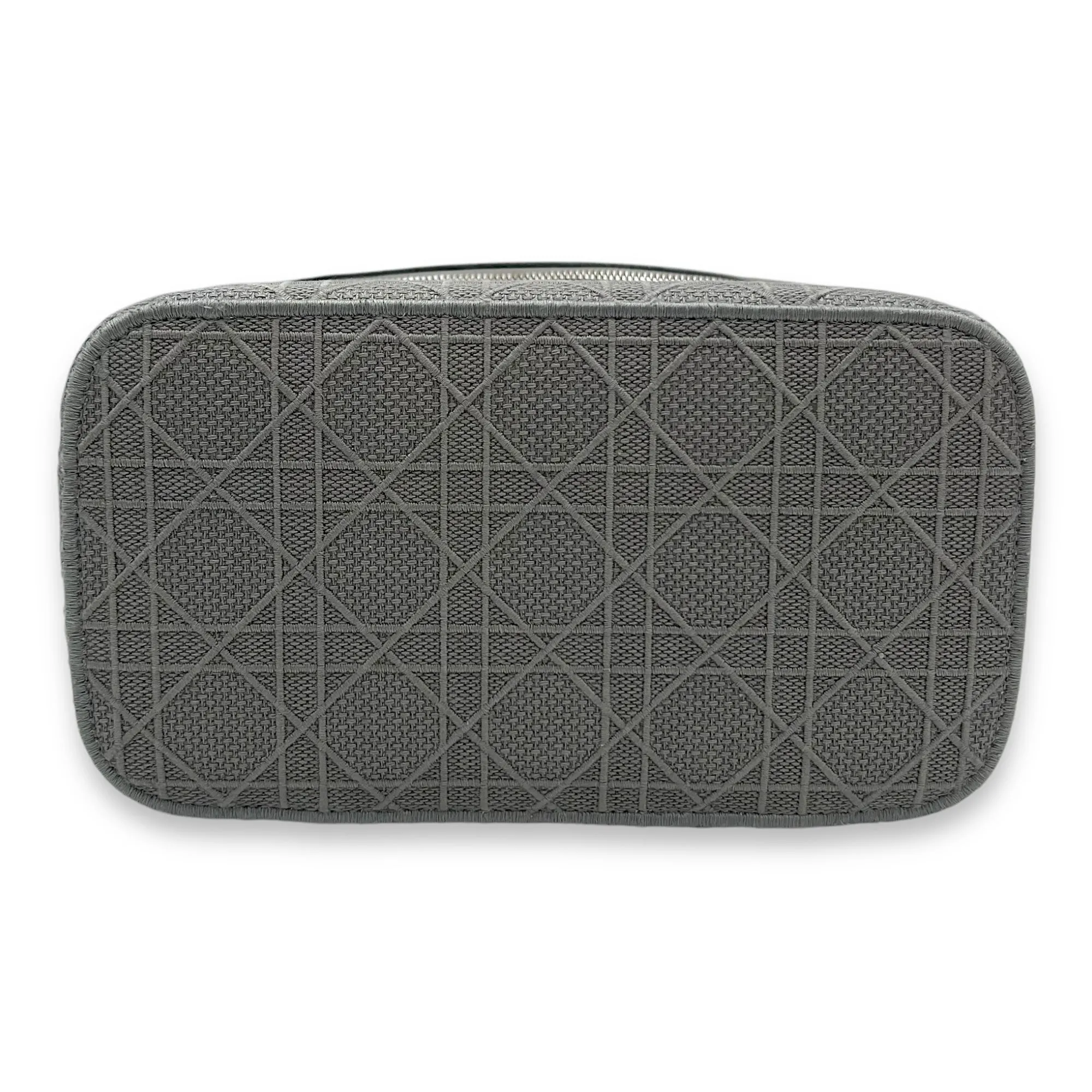 Vanity Top Handle Bag Grey in Jacquard, Silver hardware